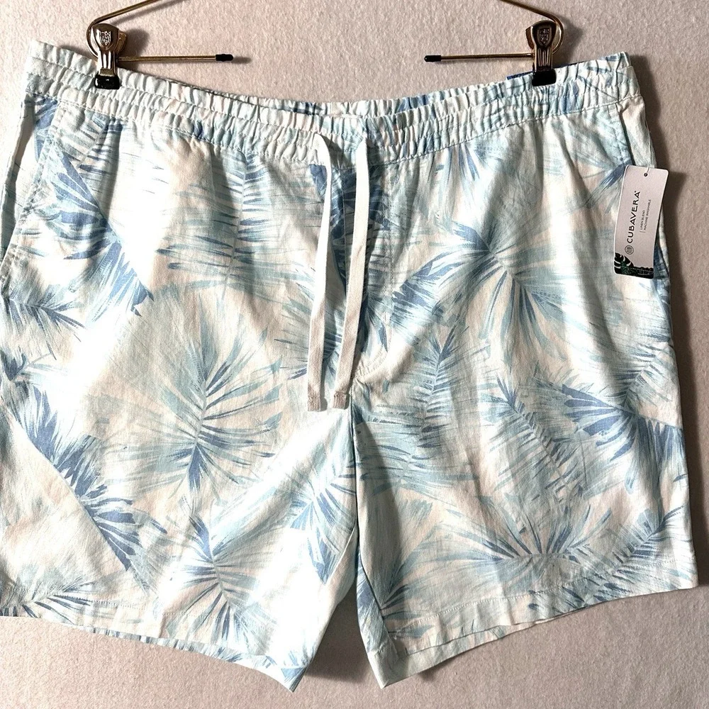 Cubavera‎ Men's XL Linen Palm Frond Drawstring 8